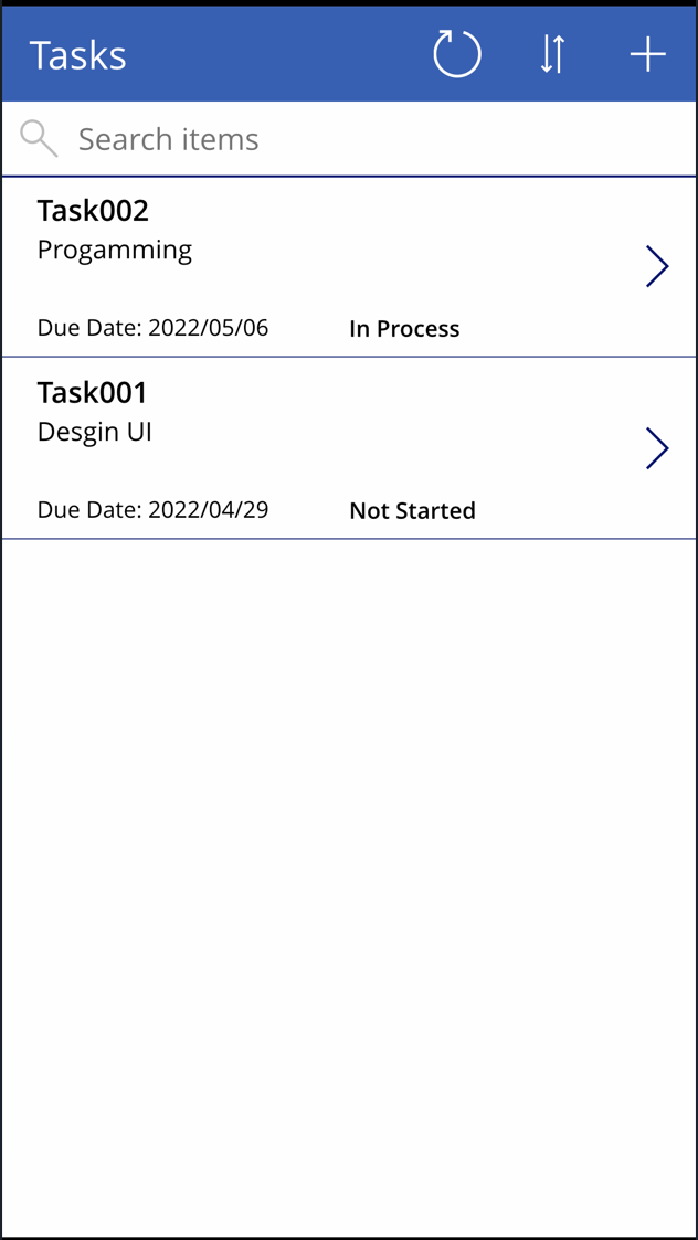 PowerApps Task management app