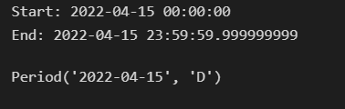 Pandas DateOffset, Timedelta and Period