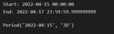 Pandas DateOffset, Timedelta and Period