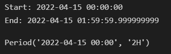 Pandas DateOffset, Timedelta and Period